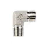 XWEV-..LMK/SMK - Male adaptor elbow connectors, taper thread sealing form C acc. DIN 3852-2