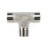 XTEV-..LRK/SRK - Male adaptor T connectors, taper thread sealing form C acc. DIN 3852-2