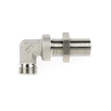 XWSV-..L/S - Bulkhead elbow connectors with counter nut, ISO 8434-1-BHE+LN
