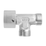 XELKO-..L/S M - Adjustable L connectors with taper and O-ring, pre-assembled on tapered nipple side, ISO 8434-1-SWORT